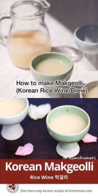  막걸리 (Makgeolli) :  A Refreshing Delight That Combines Tangy Sweetness with a Smooth Milky Texture